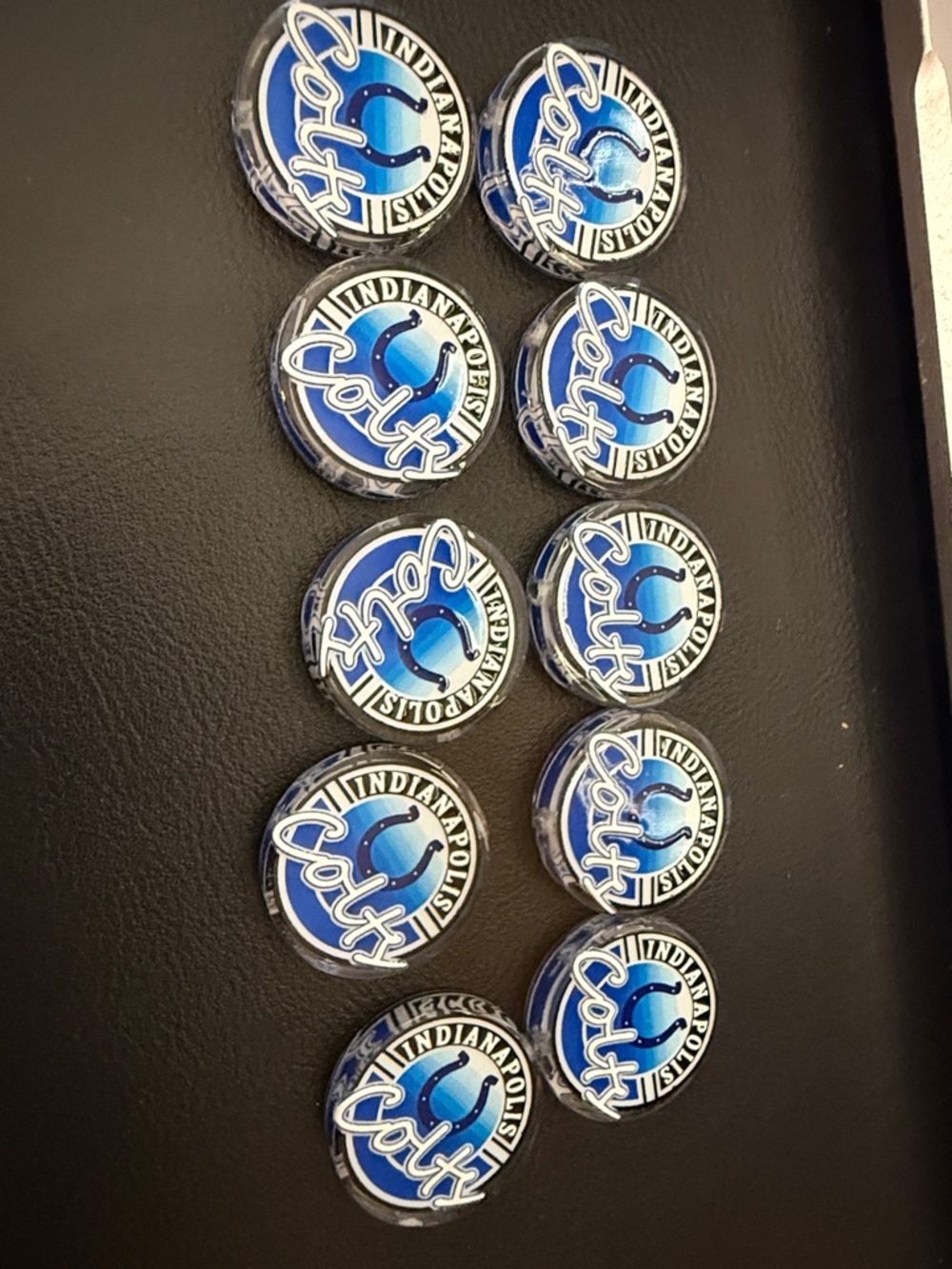 Colts team focal beads for pen making - Team Logo Set of 10